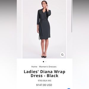 Black Business Wrap Dress